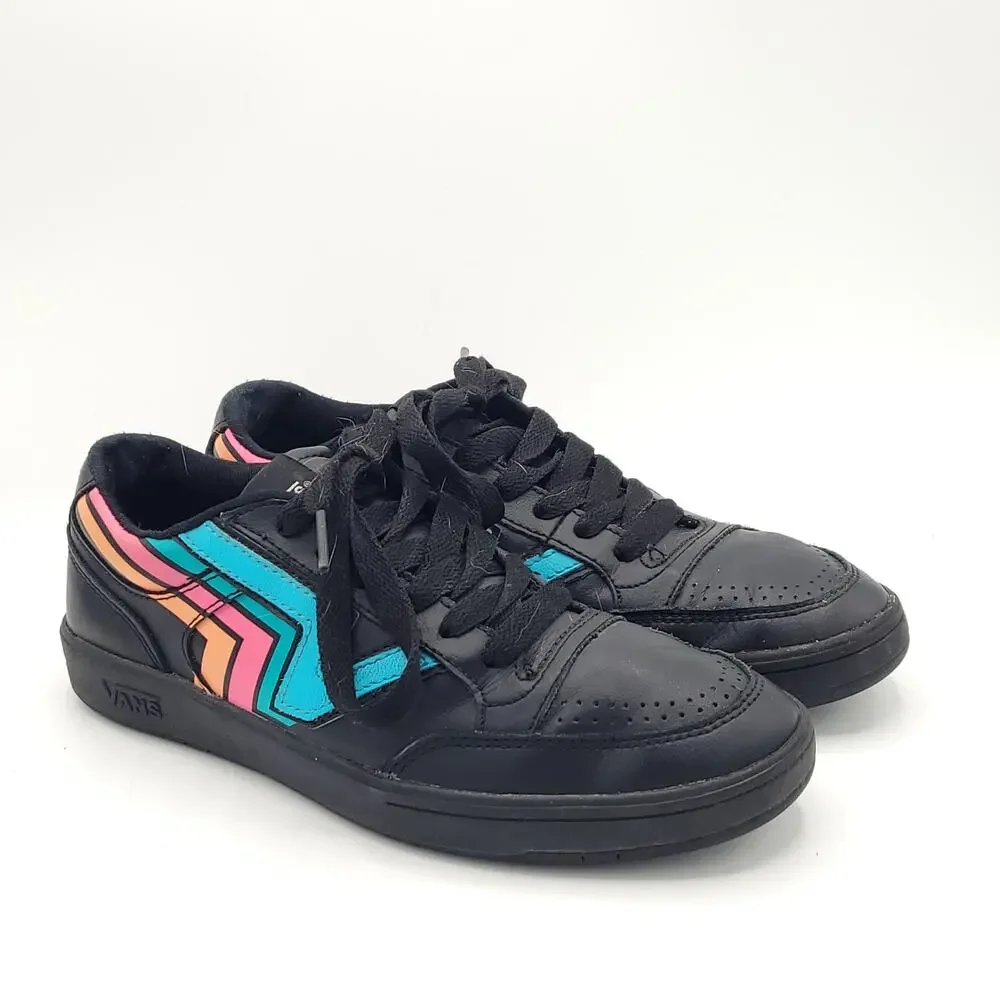 Vans Lowland CC Fader Black Pink Blue Skate Shoes Sneakers Women’s Size 8.5